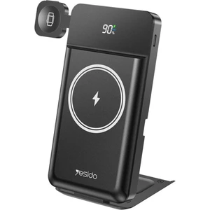 YP69 10.000 Mah LED Taşınabilir Stand Özellikli Powerbank 20W 3in1 Telefon Saat Kulaklık Kablosuz Magsafe Şarj