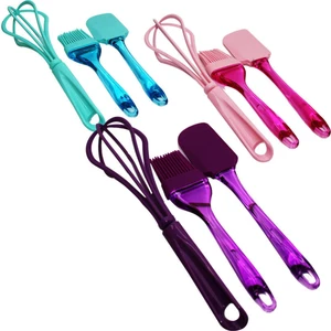 3 Lü Çırpıcı Spatula Fırça Yumurta Seti Sağlam Kaliteli Hamur Harç Sos Çırpıcı Krep Spatulası
