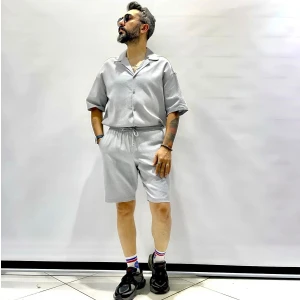 Beli Lastikli Keten Şort