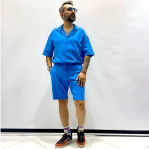Beli Lastikli Keten Şort