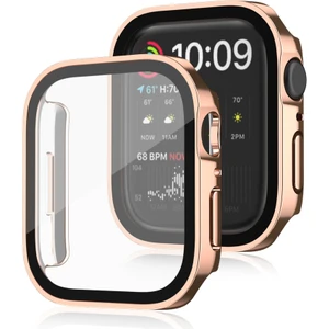 Apple Watch 6 7 8 9 40MM 41MM Uyumlu Rubber Kasa Ekran Koruyucu 360 Kılıf Kapak