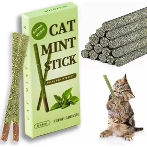 Tineke 6 Adet Doğal Meyve Aromalı Matatabi Çubuğu Catnip Stick Kedi Catnip Dalı Cat Mint Stick