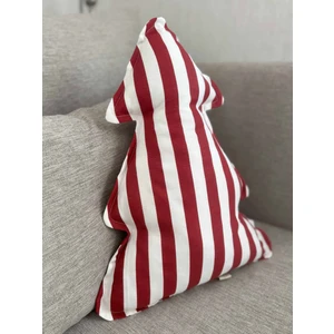 Yılbaşı Ağacı Dekoratif Yastık, Çam Ağacı Kırlent, Yeşil Kırmızı Kadife Yastık