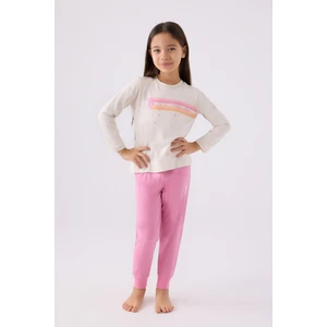 U.s. Polo Assn. Kız Çocuk Bej Pijama Takım 50299861-VR011