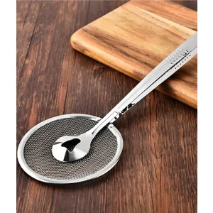 Pratik Süzgeçli Maşalı Kevgir Çelik Patates Kızartma Tenceresi Yağ Süzgeçli Maşalı Çeyizlik