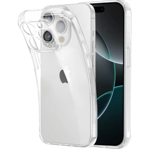 Apple iPhone 16 Pro Kılıf Şeffaf Kamera Korumalı Esnek Yumuşak Silikon