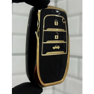 Barkas Elektronik Toyota Corolla Flama x Pack Camry Anahtar Kılıfı Siyah Gold