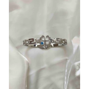 Stainless Steel Nazar Boncuklu Kelepçe