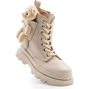 Ayıcıklı Suya Dayanıklı Bağcıklı Kışlık Tüylü Iç Astarlı Kadın Bot Ayakkabı MSFKB3374