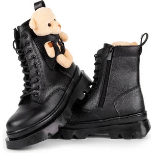 Ayıcıklı Suya Dayanıklı Bağcıklı Kışlık Tüylü Iç Astarlı Kadın Bot Ayakkabı MSFKB3374