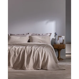 Madame Coco Feolette Çift Kişilik Yatak Örtüsü - Ekru