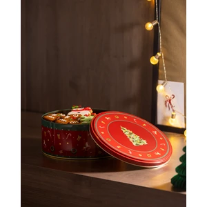 Madame Coco Bonni Yuvarlak Metal Kutu - Büyük Boy - Kırmızı