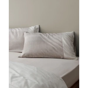 Madame Coco Adelya King Size %100 Pamuk Madame Coco Crep Baskılı Nevresim Takımı - Bej