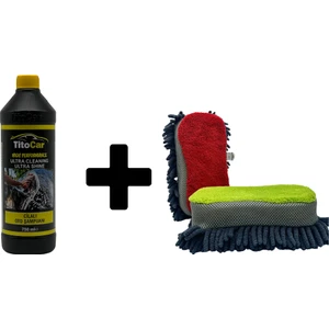 Ph Nötr Cilalı Oto Şampuanı +Jumbo Çift Taraflı Araç Yıkama Eldiveni Ikili Avantaj Paketi