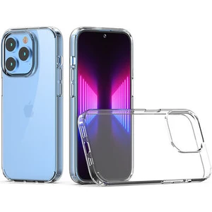 Apple iPhone 14 Pro Kılıf Tam Koruma Sağlayan Sert Avila Premium Şeffaf Tank Kapak