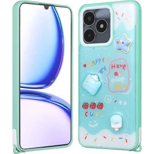 Realme C53 Kılıf Figürlü ve Ince Simli Şık Mellila Premium Kapak