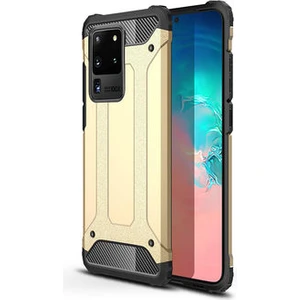 Galaxy S20 Ultra Kılıf Darbelere Dayanıklı Çift Katmanlı Alvika Premium Sert Silikon Kapak