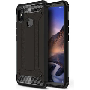 Xiaomi Mi Max 3 Kılıf Darbelere Dayanıklı Çift Katmanlı Alvika Premium Sert Silikon Kapak