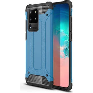 Galaxy S20 Ultra Kılıf Darbelere Dayanıklı Çift Katmanlı Alvika Premium Sert Silikon Kapak