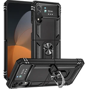 Samsung Galaxy Z Flip 4 Kılıf Tam Koruma Çift Katmanlı Ibiza Sert Silikon Kapak