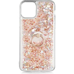 Apple iPhone 11 Pro Kılıf Yüzüklü ve Sıvılı Şık Diana Premium Silikon Kapak