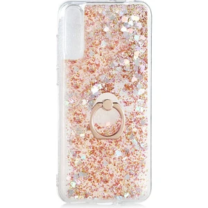 Huawei P Smart S Kılıf Yüzüklü ve Sıvılı Şık Diana Premium Silikon Kapak