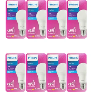 13W (100W) 6500K (Beyaz Işık) E27 Duylu LED Ampul (8 Adet)