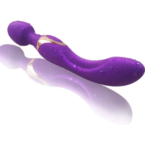 Güçlü Dildo Vibratör Çift Motorlu G-Spot Masaj Seks Oyuncak Kadın Çift Yönlü Klitoris Stimülatörü