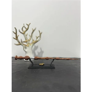 Karga Works Harry Potter Bronz Mürver Asa 28CM - Dumbledore Ikonik Elder Wand - Asa Standı Hediyeli