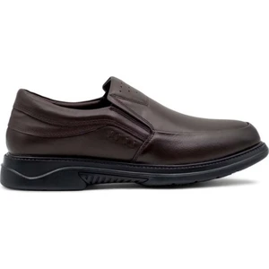 1143 Erkek  Deri Spor Ayakkabı - Kahverengi - 40