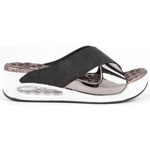 Fly Anatomik Air Max Tabanlı Kadın Terlik - Siyah - 37