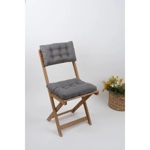 Bistro Model Pofidik Antrasit Sandalye Minderi Bağcıklı