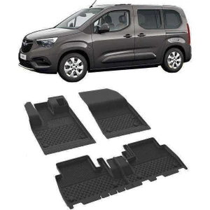 Opel Combo E 2019-2025 Uyumlu 4.5D Premium Havuzlu Oto Paspas Mat Siyah - Combo E