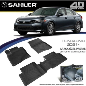 Honda Civic 2021-2025 Uyumlu 4.5D Premium Havuzlu Paspas  - Civic