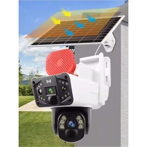 O-KAM-3915 4g Sim Kartlı 6 Mp Dual Lens Solar Ptz Güneş Panelli Kamera