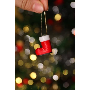 Mini Noel Baba Botu Yılbaşı Ağacı Süsü (5'li Paket)