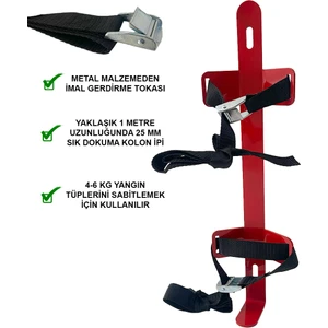 6 kg Yangın Tüpü Askı Aparatı-Ağır Iş Makinaları ve Titreşim Alanları Için Ideal