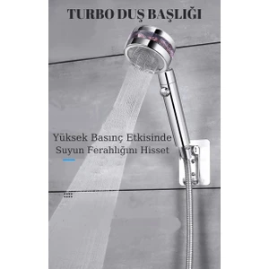 Duş Başlığı Turbo Basınçlı Masaj Etkili Temizlenen Bilir  Su Tasarruflu Duş Başlığı  Yeni Model