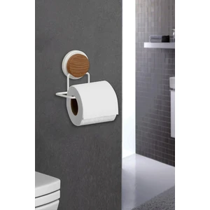 Okyanus Home Ahşap Desenli Magic Fix Sihirli Yapışkan Beyaz Wc Kağıtlık
