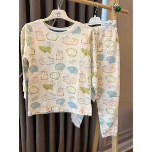 Babyaden Yeni Yıl Noel Yılbaşı Pijama Partisi Pamuklu Unisex Kız Erkek Çocuk Pijama Takımı