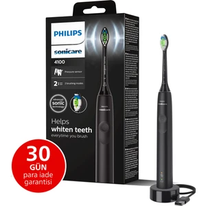 Sonicare 4100 Serisi Sonic Şarjlı Diş Fırçası Siyah - HX3681/54  - Temizleme-Hassas Mod-14 Gün Pil Süresi