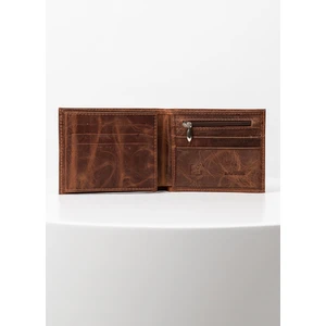 Fermuarlı Bozuk Para Hazneli Yatay Crazy Taba Hakiki Deri Erkek Cüzdan