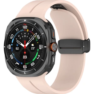 Samsung Galaxy Watch 7 Ultra 47MM Uyumlu Manyetik Mıknatıslı Band Silikon Kordon Kayış