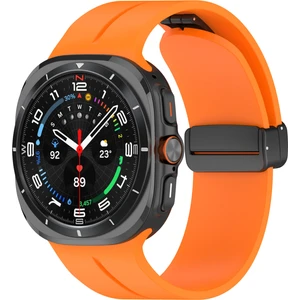 Samsung Galaxy Watch 7 Ultra 47MM Uyumlu Manyetik Mıknatıslı Band Silikon Kordon Kayış