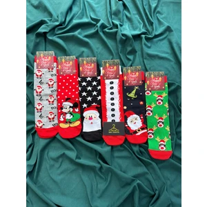 Krc & Global Tekstil Yılbaşı - Noel - Christmas Temalı  Çorapları 6'lı