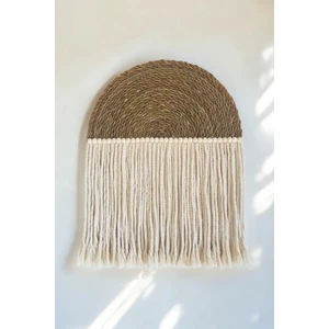 Stil Nord Bohem Hasır El Yapımı Boncuklu Makrome Duvar Süsü