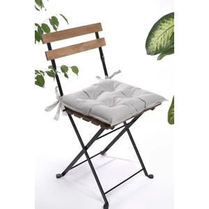 Adarya Home Düz Dekoratif Pofidik Sandalye Minderi Bağcıklı 40 x 40 (Antrasit)