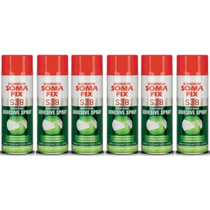 6 Adet Somafix 500 ml Somafix Genel Amaçlı Tekstil Sünger Sprey Yapıştırıcı S38