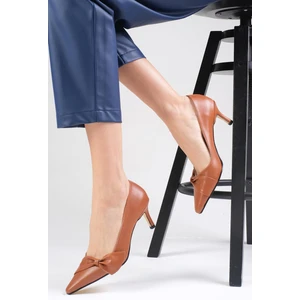 Mio Gusto Orlanda Taba Renk Kadın Topuklu Ayakkabı