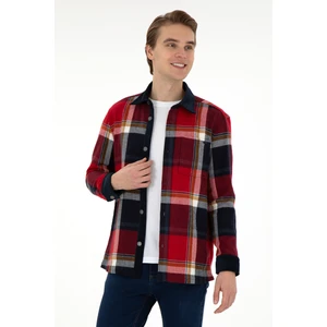 U.S. Polo Assn. Erkek Kırmızı Gömlek Desenli 50291252-VR030